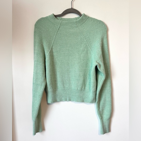 Free People Good Pullover Mockneck Sweater in Opaline Green - Size S - Picture 7 of 15